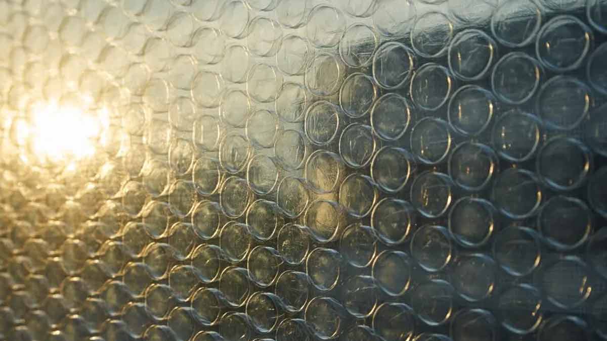 Luftpolsterfolie Winter Haushalt